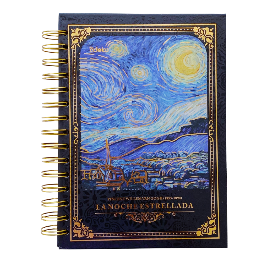 Libreta Hojas Negras - Francés Van Gogh
