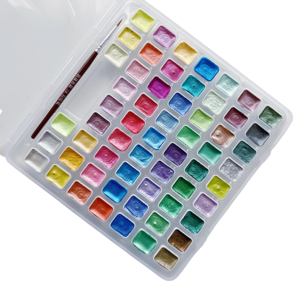 Acuarelas 60 Colores Metálicos