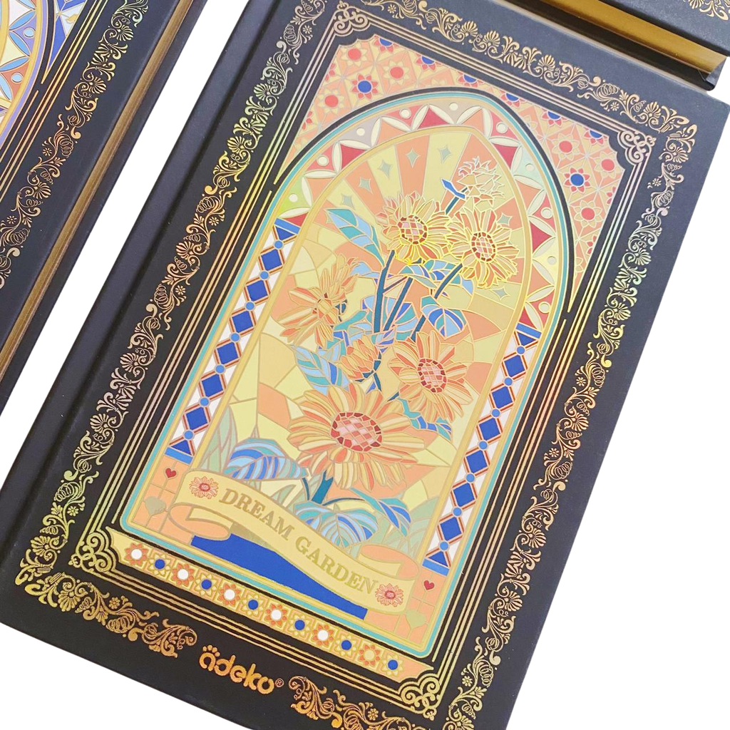 Libreta Hojas Decoradas Dream Garden Marco Dorado