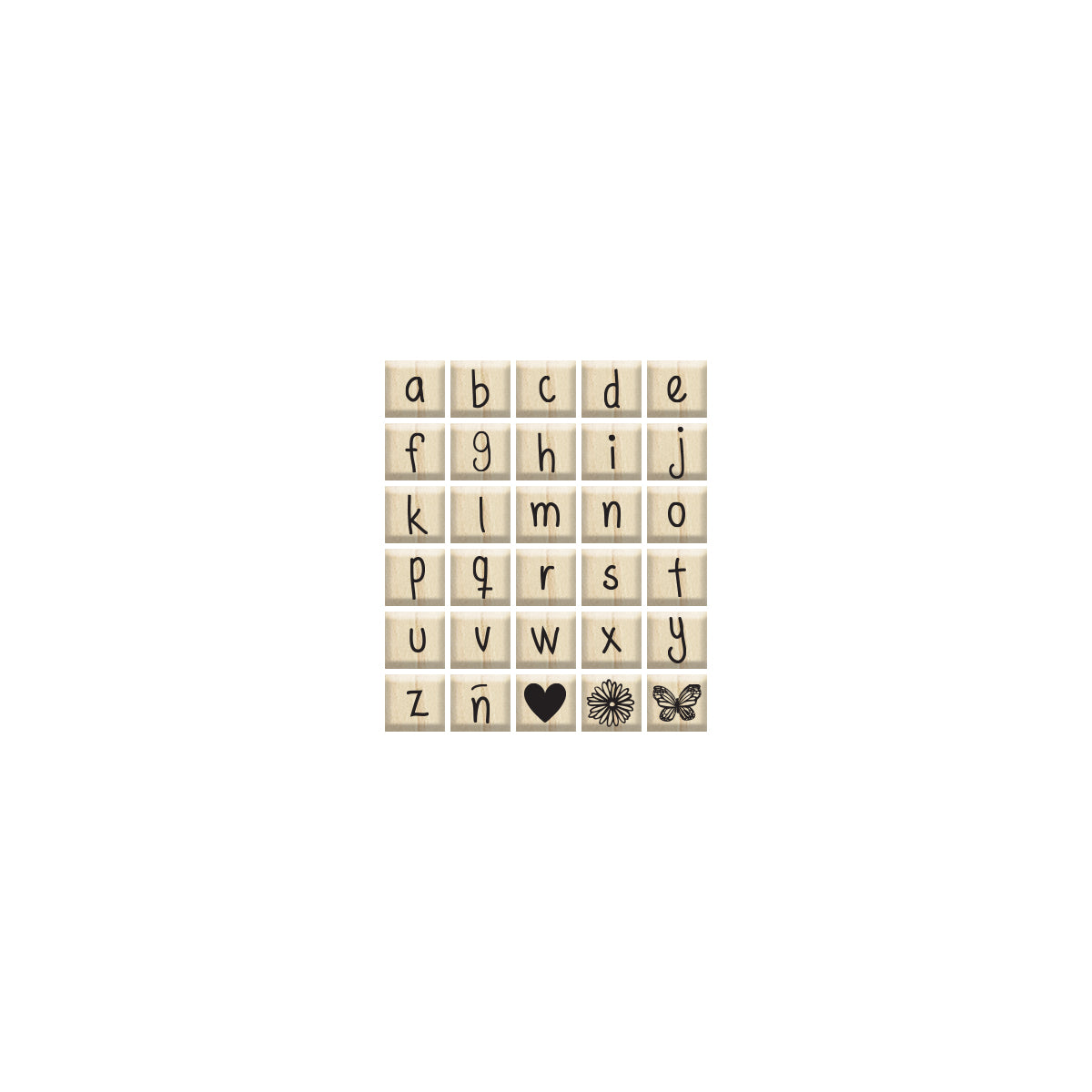 Betito Minúsculas - Mini Set de Sellos Alfabeto