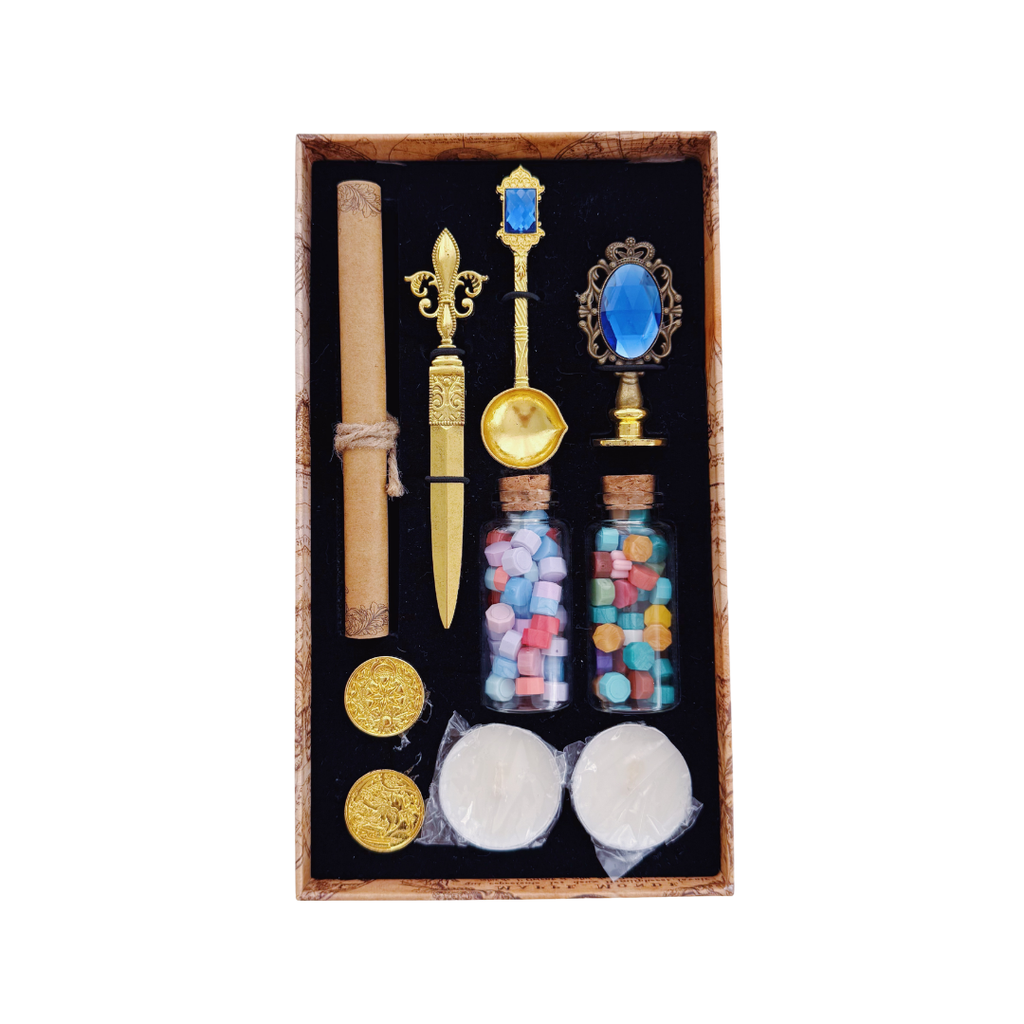 Set de Sellos de Lacre Vintage con Accesorios