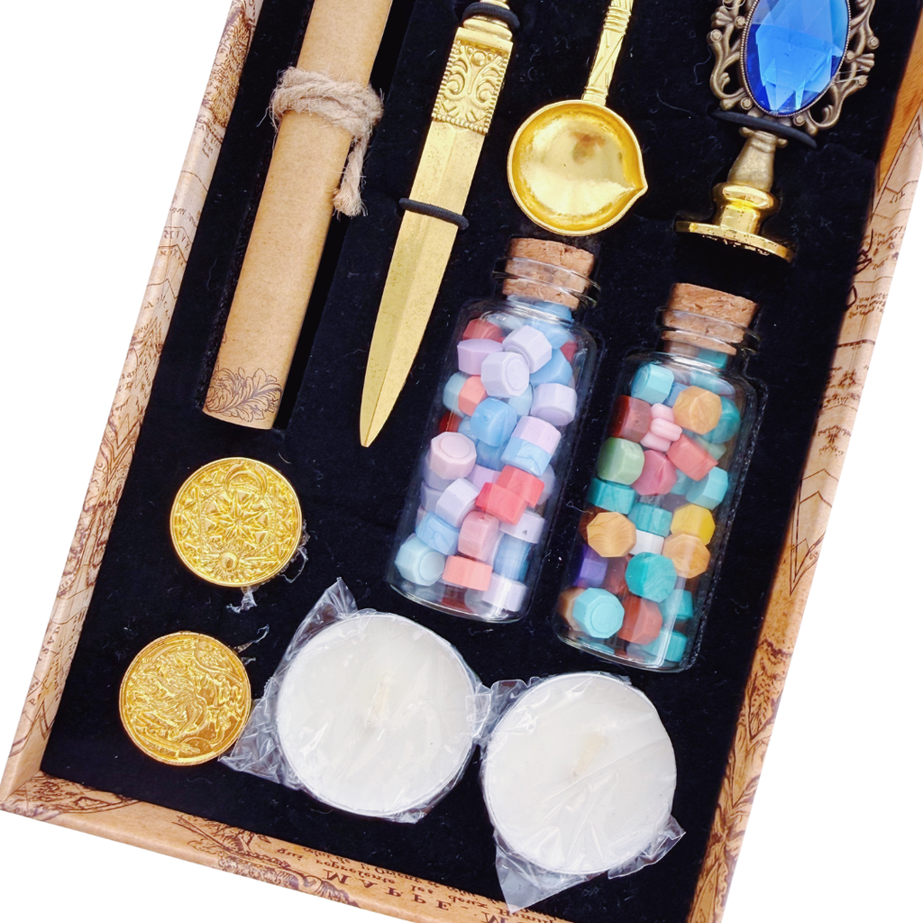 Set de Sellos de Lacre Vintage con Accesorios