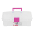 Caja Organizadora Multiusos Translúcida con Compartimentos y Espejo