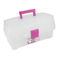 Caja Organizadora Multiusos Translúcida con Compartimentos y Espejo
