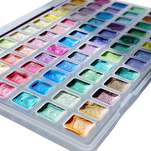 Acuarelas 72 Colores Metálicos