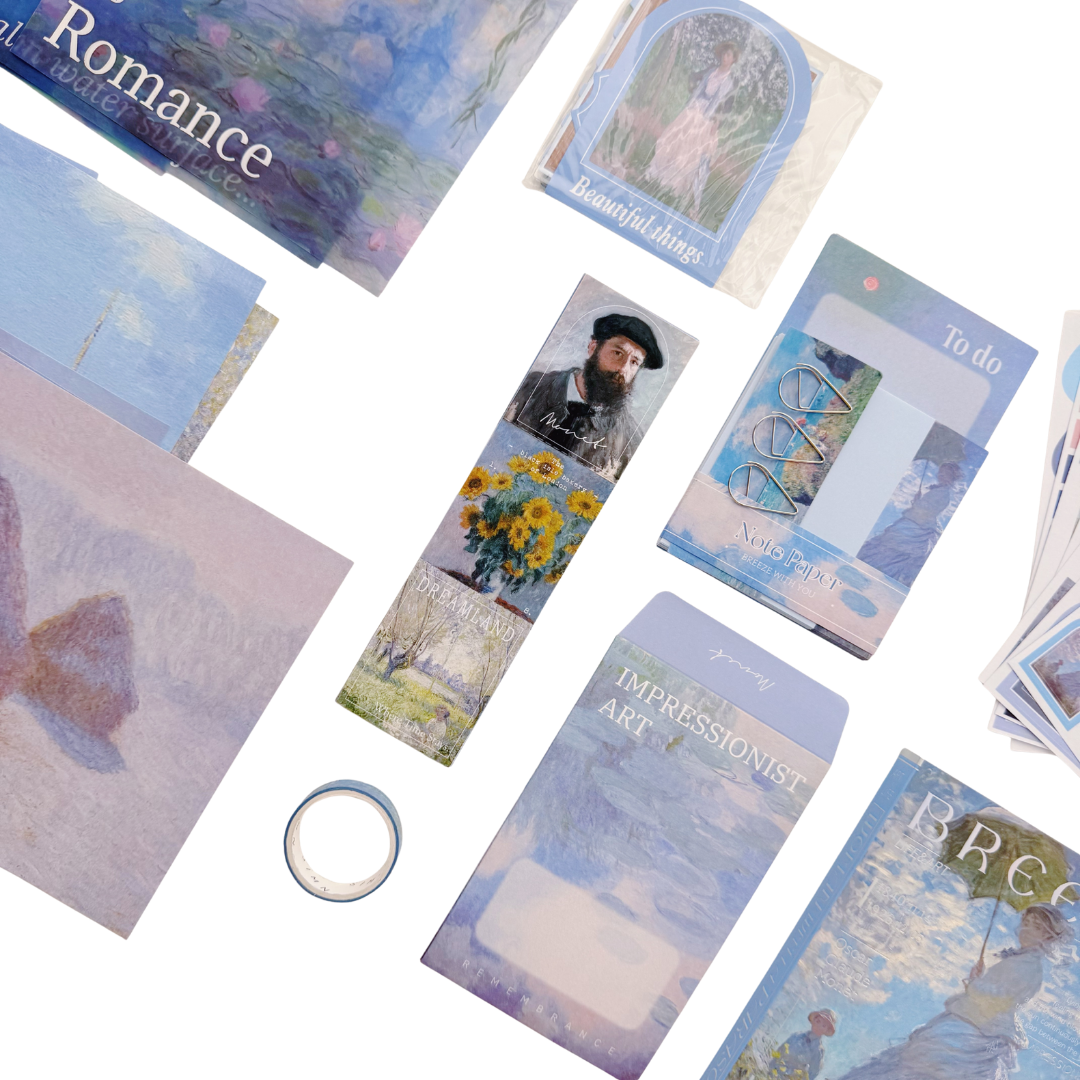 Woman With a Parasol - Kit de Journal - Stickers, Papel Decorado y Washitapes