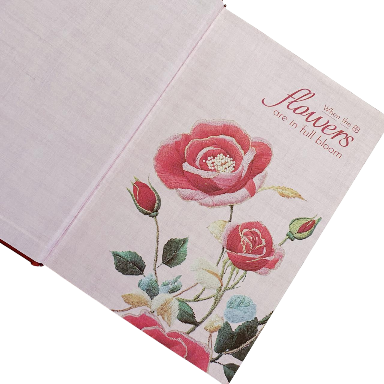 Libreta Sketchbook Hojas Blancas Flowers Marco Con Rosas