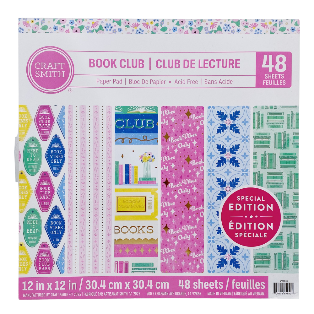 Book Club  - Paper Pad 12 x 12 in - Card Stock