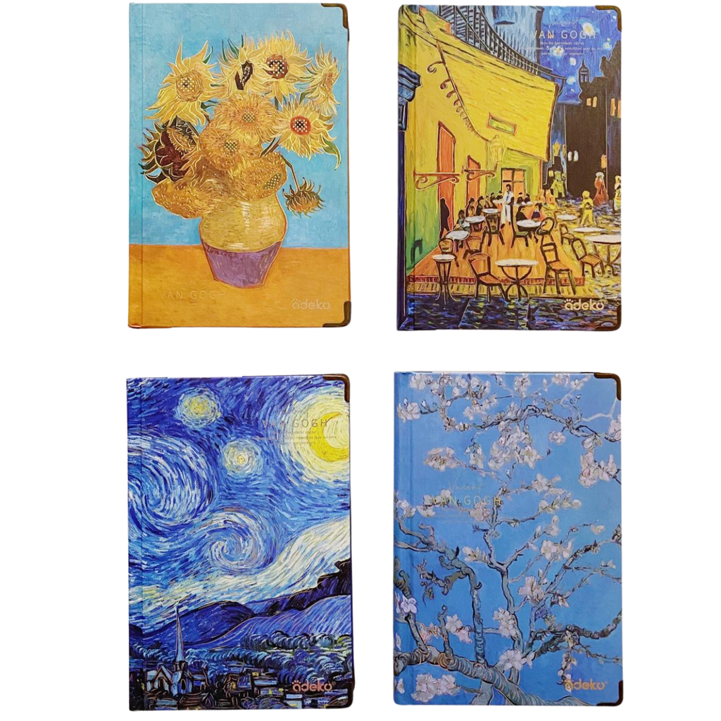 Libreta Sketchbook Van Gogh Con Foil Hojas Blancas