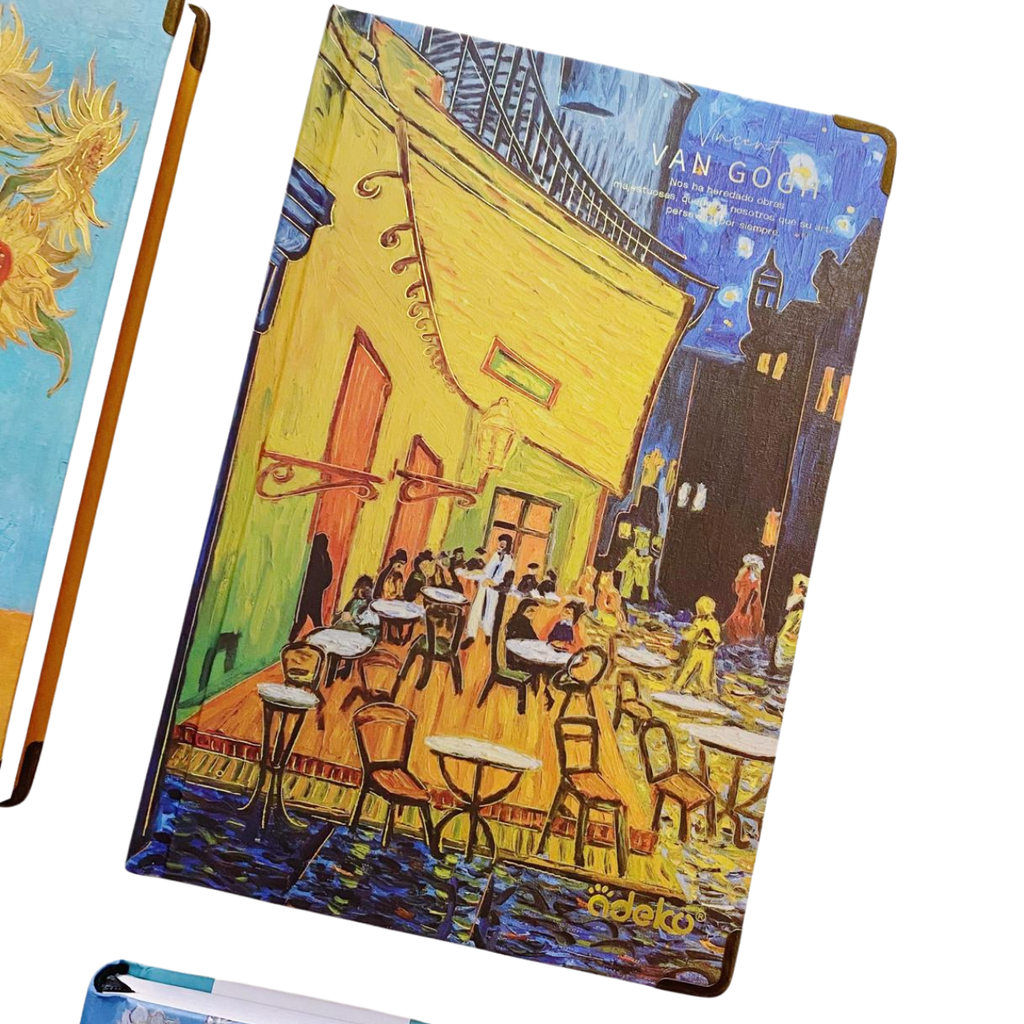 Libreta Sketchbook Van Gogh Con Foil Hojas Blancas