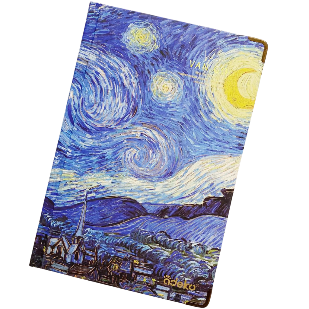 Libreta Sketchbook Van Gogh Con Foil Hojas Blancas