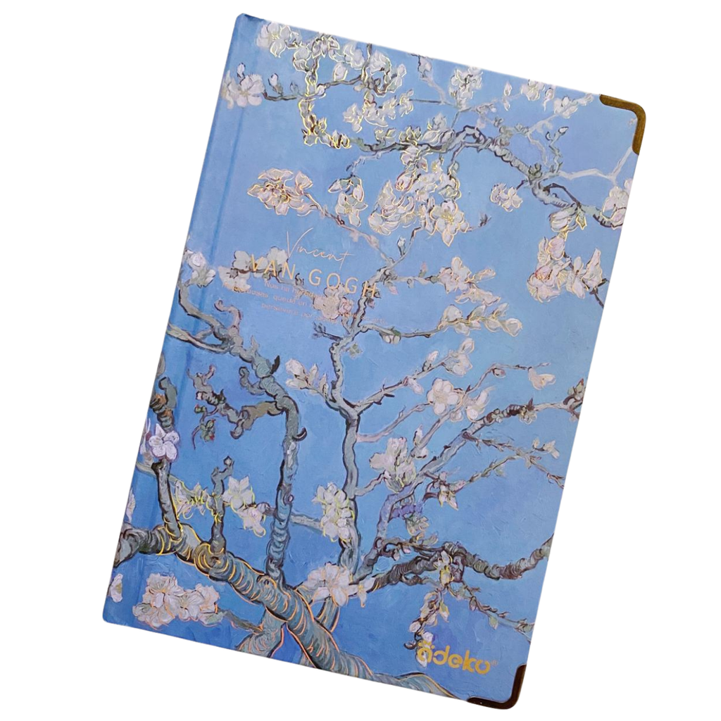 Libreta Sketchbook Van Gogh Con Foil Hojas Blancas