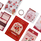 Rose Whisper - Kit de Journal - Stickers, Papel Decorado y Washitapes
