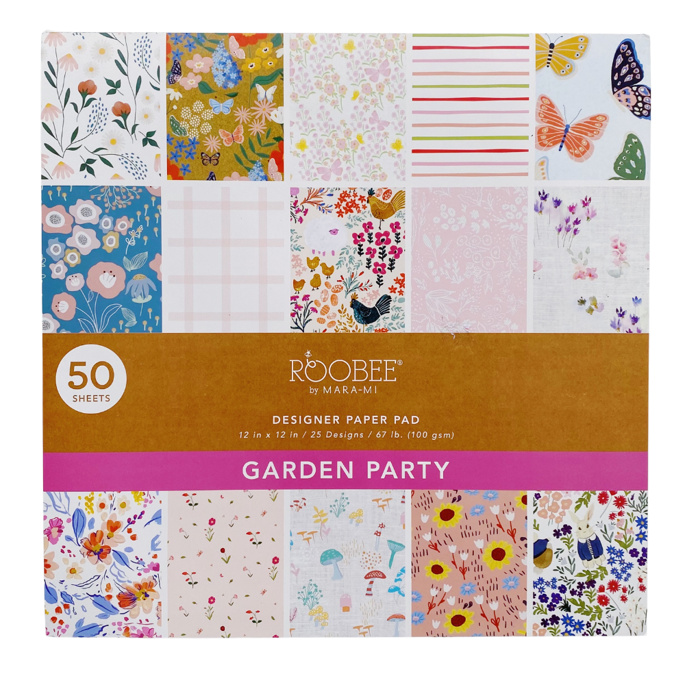 Garden Party - Paper Pad 12 x 12 in - Card Stock