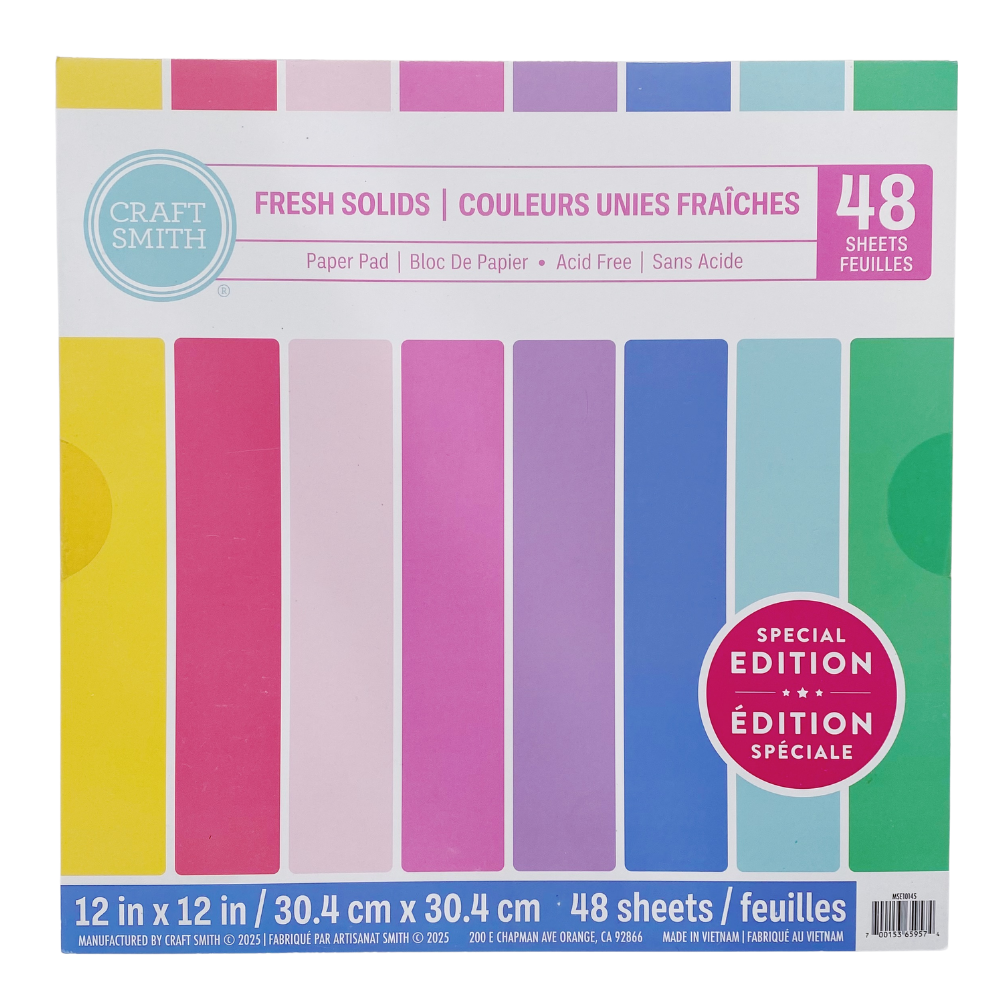 Fresh Solids - Paper Pad 12 x 12 in - Card Stock