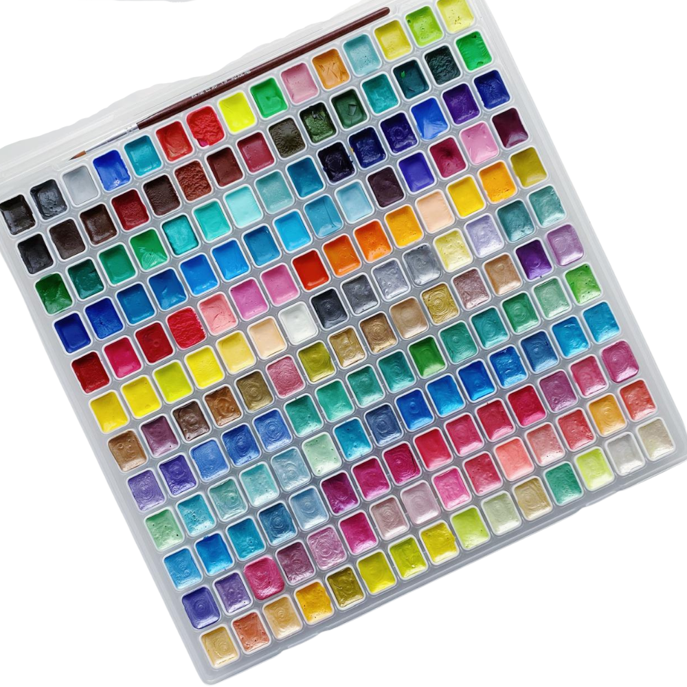 Acuarelas 180 Colores Metálicos Y Basicos