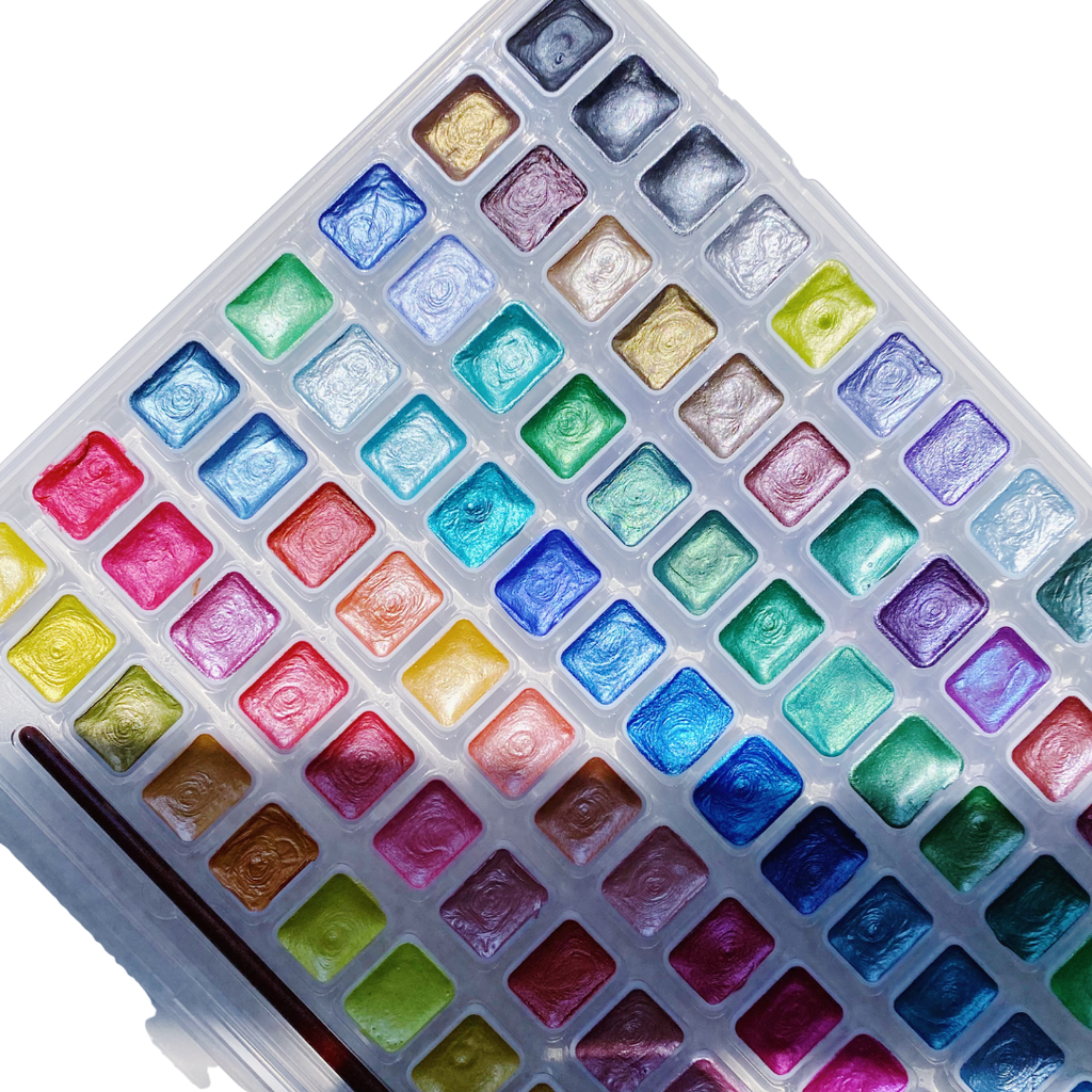 Set de Acuarelas 98 Colores Metálicos