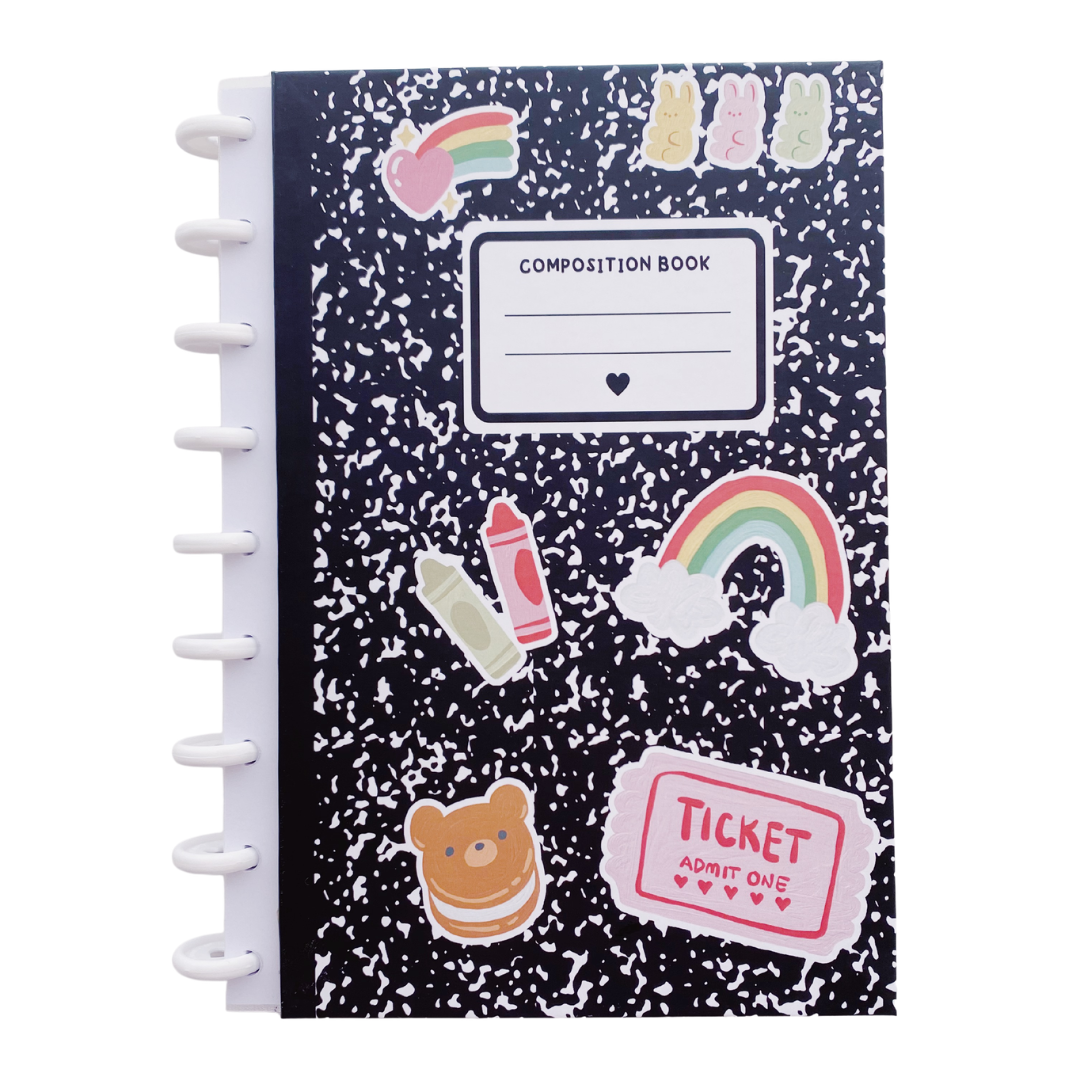 Cuaderno Composition Book Negra de Discos