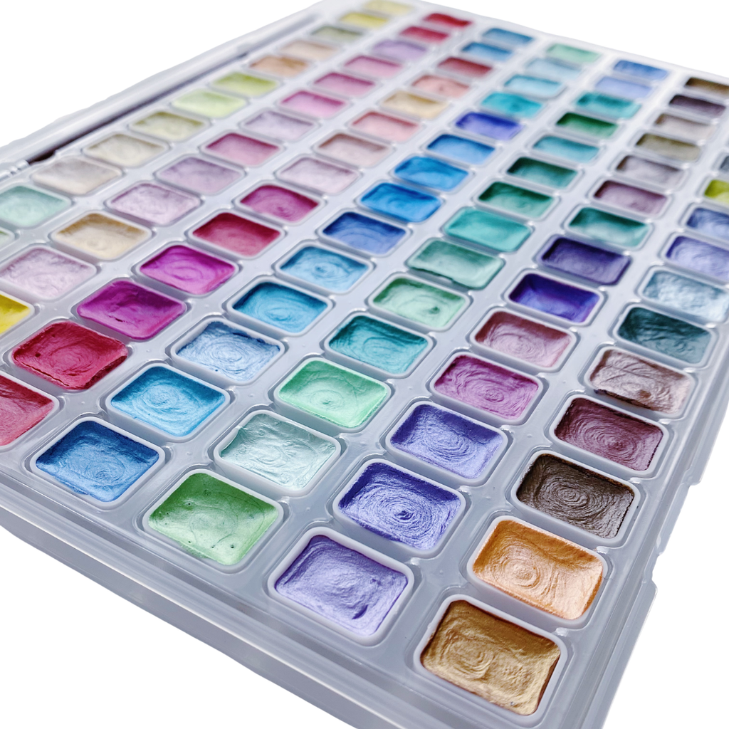 Set de Acuarelas 98 Colores Metálicos
