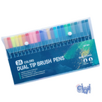 Plumones Dual Tip Brush Pens (Doble Punta)