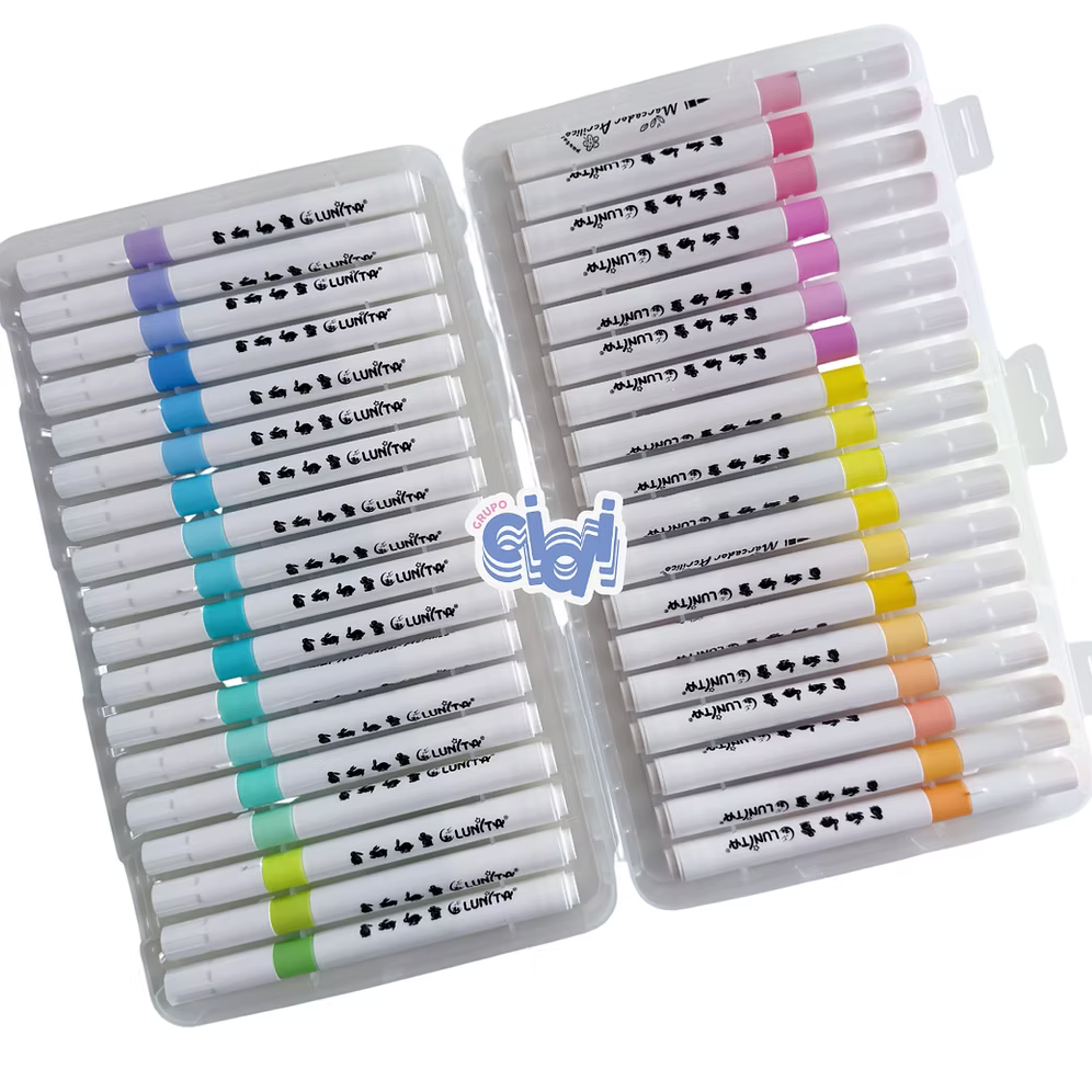 Lunita Acrylic Brush Pens Pastel (36 pzs)