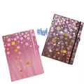 Libreta Flores Con Hojas De Cuadro Chico