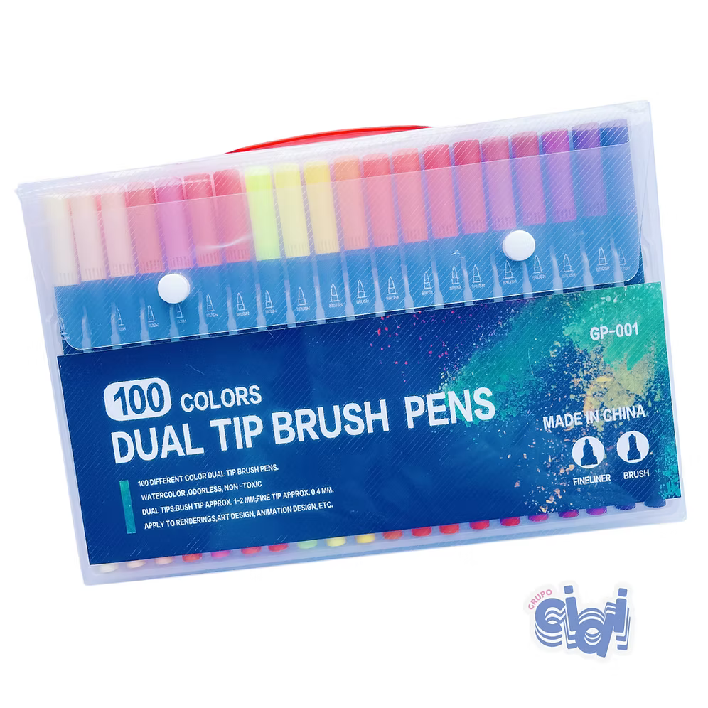 Plumones Dual Tip Brush Pens (Doble Punta)