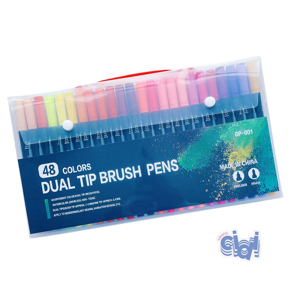 Plumones Dual Tip Brush Pens (Doble Punta)