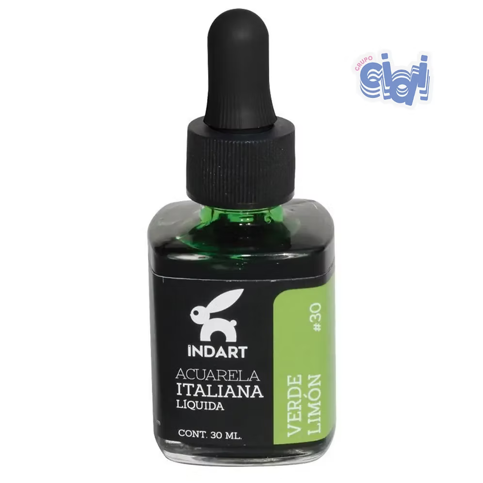 INDART Acuarela Líquida Verde Limón 030