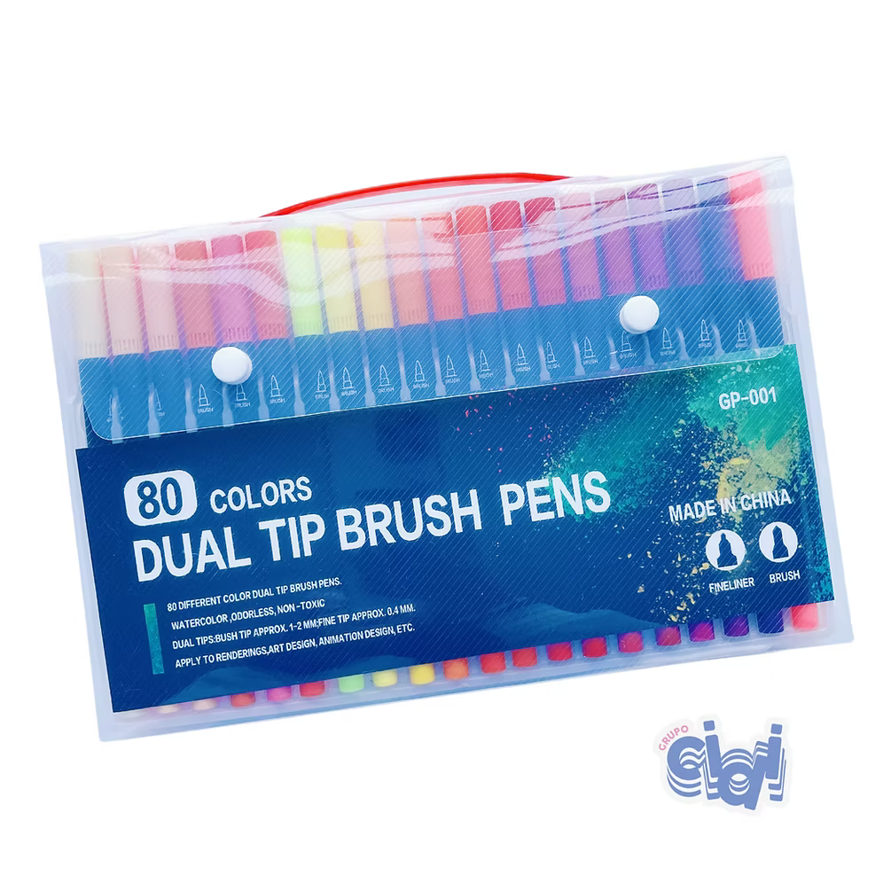 Plumones Dual Tip Brush Pens (Doble Punta)