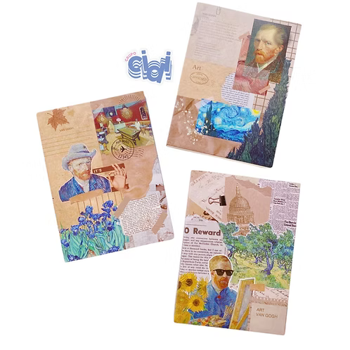 Libreta Sketchbook Hojas Blancas Van Gogh Aesthetic