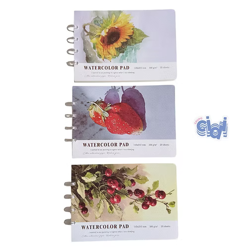 Libreta Sketchbook Hoja Blanca Watercolor Pad de Discos