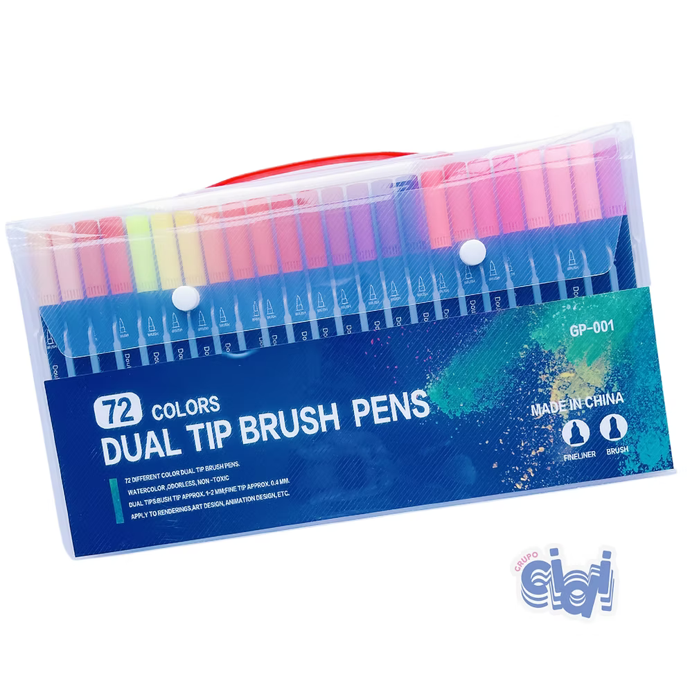 Plumones Dual Tip Brush Pens (Doble Punta)