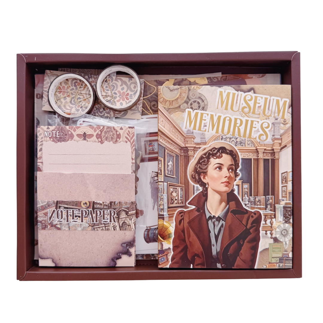 Museum Memories - Kit de Journal - Stickers, Papel Decorado y Washitapes