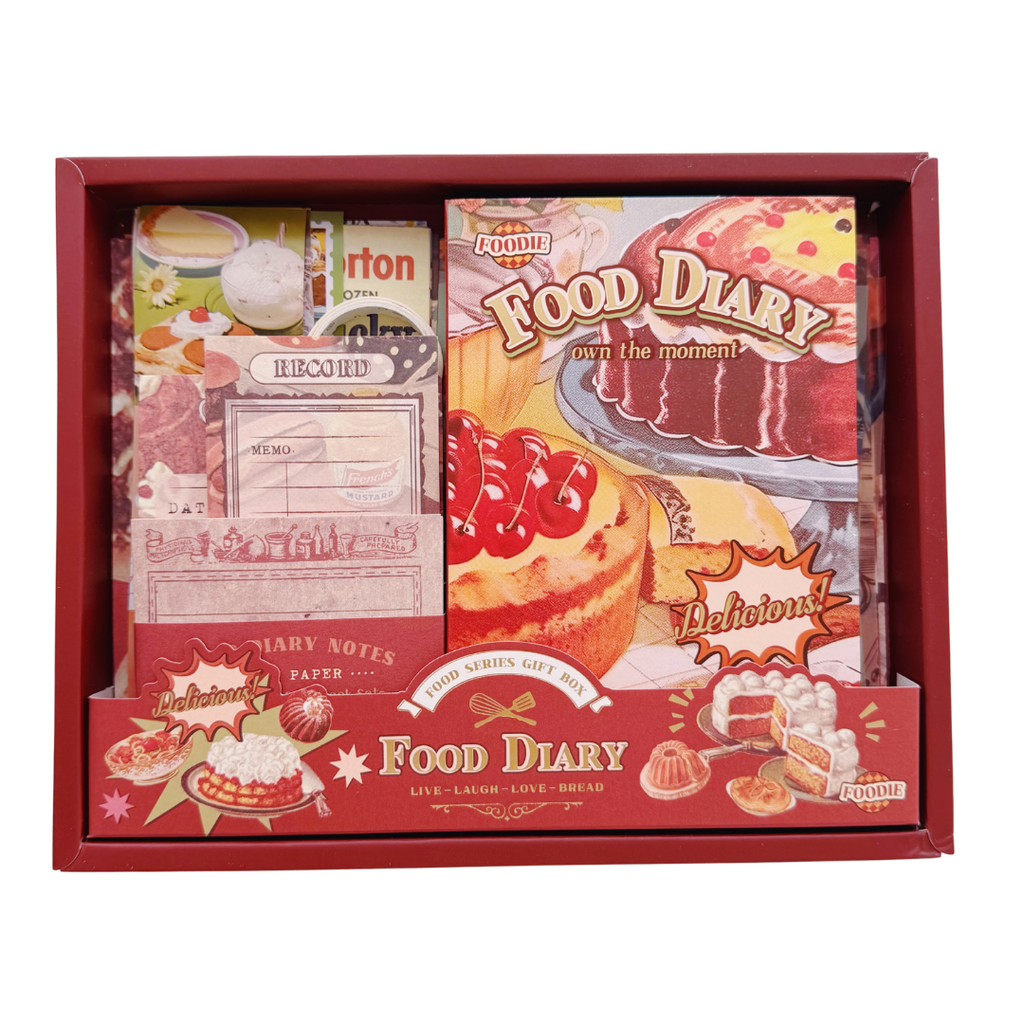 Food Diary - Kit de Journal - Stickers, Papel Decorado y Washitapes