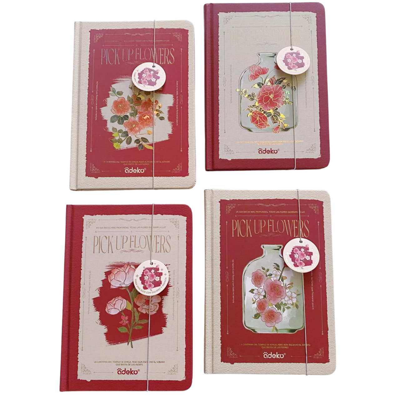 Libreta Hojas Decorada Pick Up Flowers