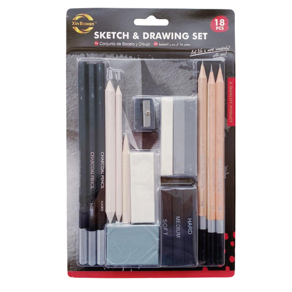 Set De Lápices Profesional Para Bocetos 18 Piezas