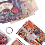 Coffee Bazaar - Kit de Journal - Stickers, Papel Decorado y Washitapes