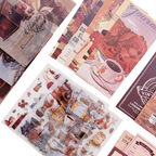 Coffee Bazaar - Kit de Journal - Stickers, Papel Decorado y Washitapes