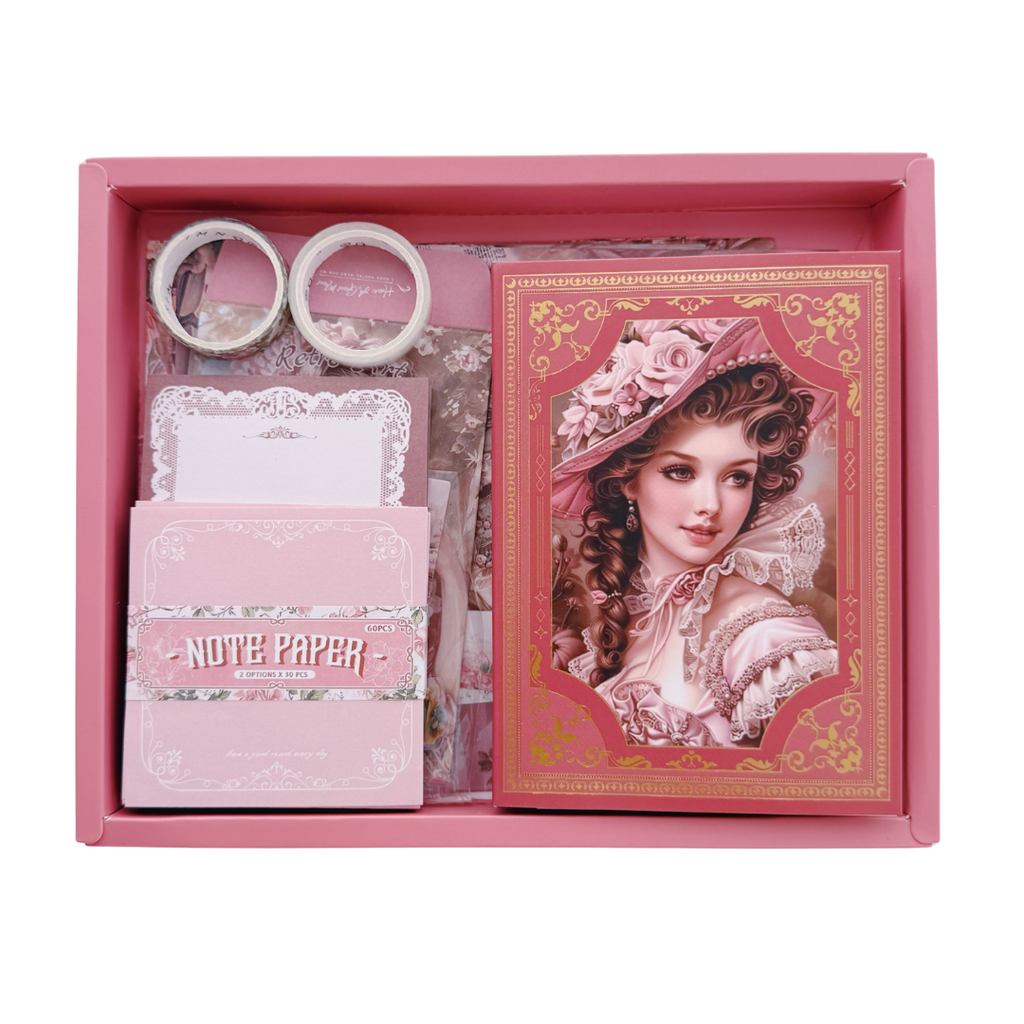 Royal Camelia - Kit de Journal - Stickers, Papel Decorado y Washitapes