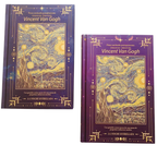 Libreta Hojas Decoradas Van Gogh Textura Marco Dorado