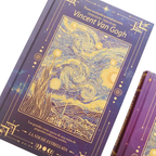 Libreta Hojas Decoradas Van Gogh Textura Marco Dorado