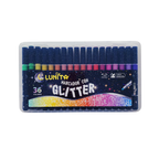 Plumones Con Glitter Punta Cincel - Set 36 Colores
