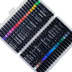 Plumones Con Glitter Punta Cincel - Set 36 Colores