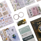 Butterfly Verde - Kit de Journal - Stickers, Papel Decorado y Washitapes