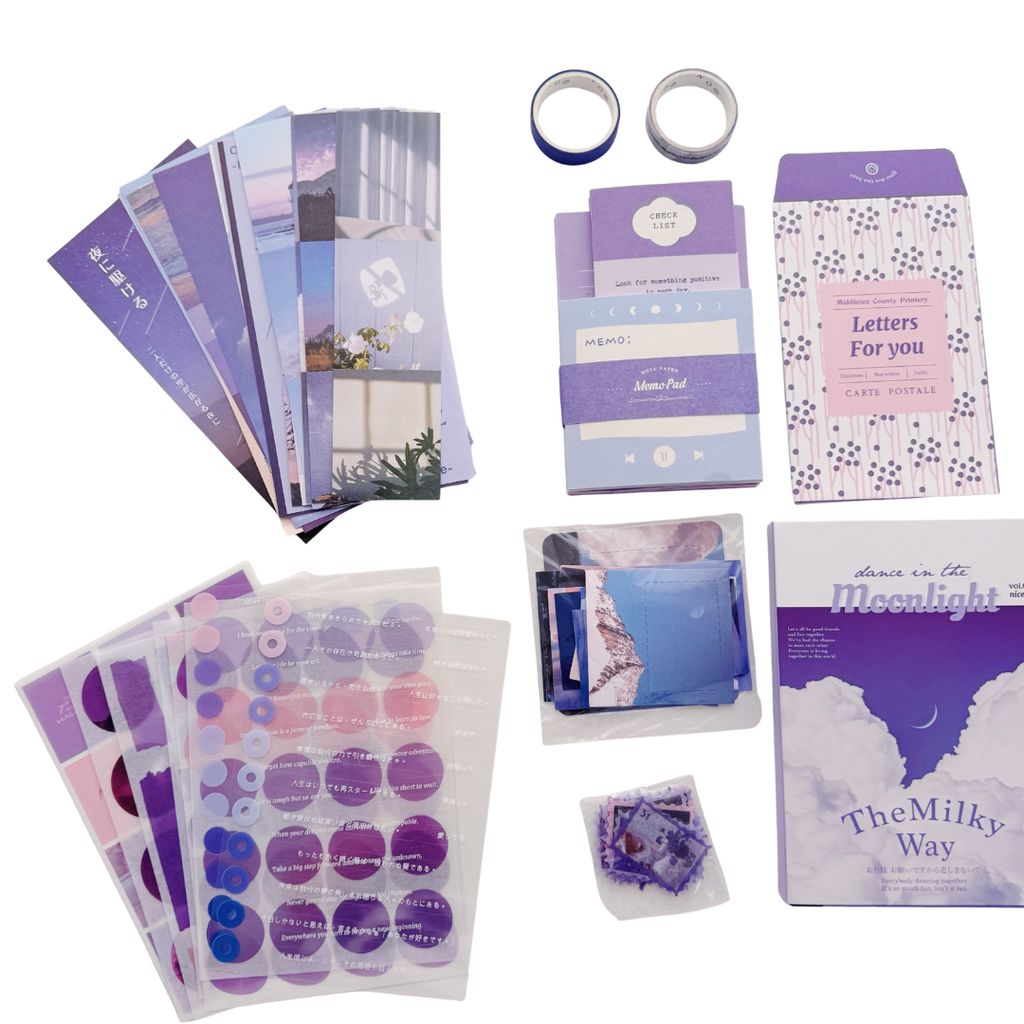 The Milky Way - Kit de Journal - Stickers, Papel Decorado y Washitapes
