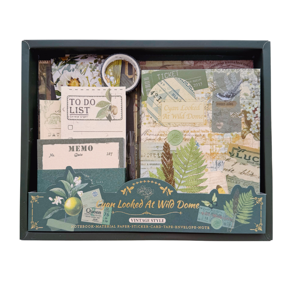 Cyan Looked At Wild Dome - Kit de Journal - Stickers, Papel Decorado y Washitapes