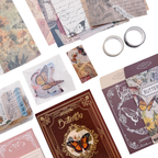 Butterfly Café - Kit de Journal - Stickers, Papel Decorado y Washitapes