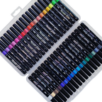 Plumones Con Glitter Punta Pincel - Set 36 Colores