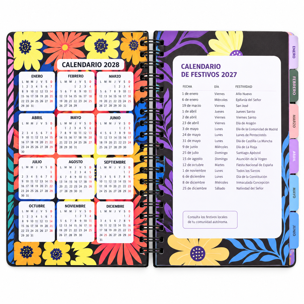 Agenda 2027 Flores Vibrantes 🌺💜✨